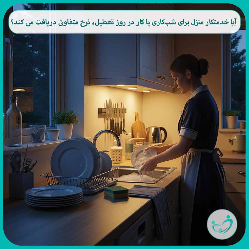آیا خدمتکار منزل برای شب‌کاری یا کار در روز تعطیل‌، نرخ متفاوتی دریافت می کند؟