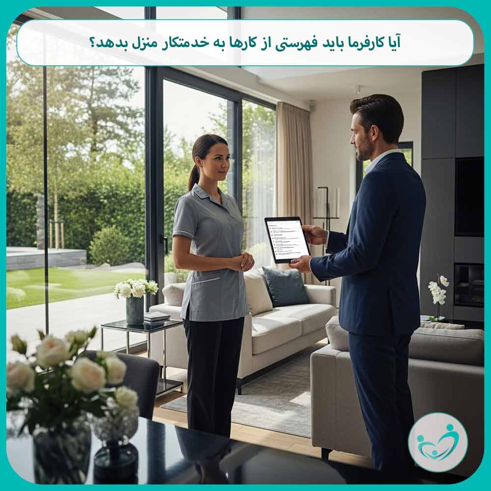 آیا کارفرما باید فهرستی از کارها به خدمتکار منزل بدهد؟